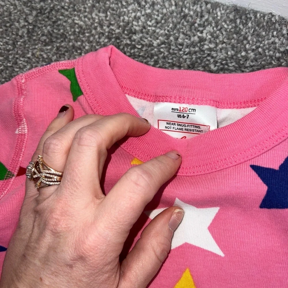 Hanna Andersson Colorful Star Kids Pajamas size 6-7 years